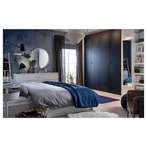 While it can be charming, in some parts how i made the pax fitted wardrobe for sloping ceiling. HAMNÅS Door - black-blue - IKEA | Fitted bedroom furniture ...
