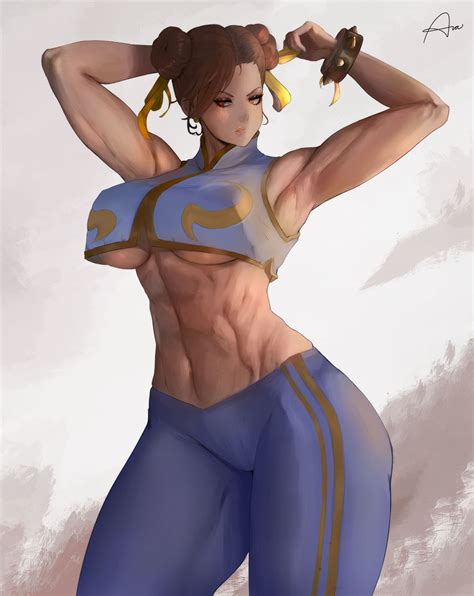 Rule 34 Alternate Costume Araneesama Armpits Arms Up Athletic Athletic Female Bare Midriff Big