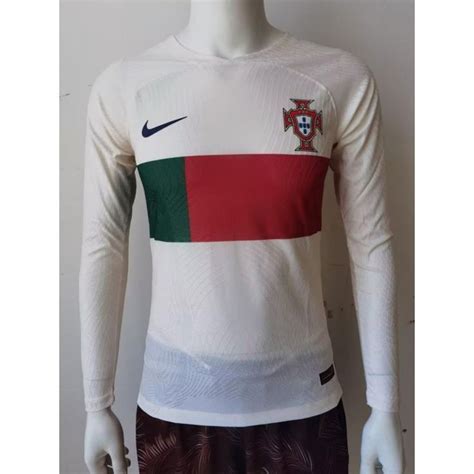 Portugal Player Version Long Sleeve Soccer Jersey Away Replica World