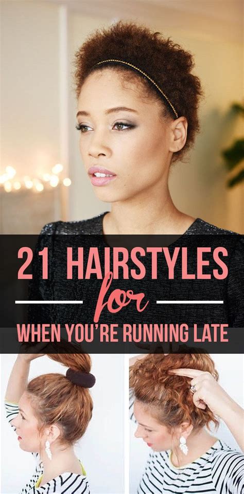 21 Hairstyles You Can Do In Less Than Five Minutes Hair Styles Curly