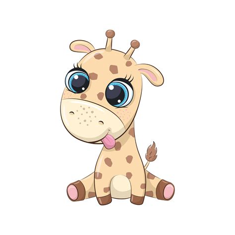 Cute Baby Giraffe Clipart Png Eps Jpeg Giraffe Download Etsy