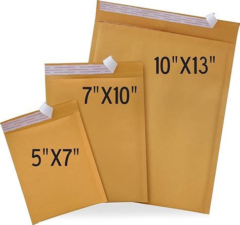 Mailing Padded Envelopes Kraft Bubble Mailers Assorted Sizes 10x13