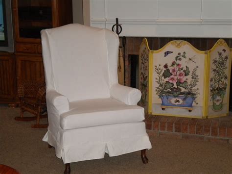 Don't forget to download this wingback chair slipcover white for your home improvement reference, and view full page gallery as well. The Material Girl ~ Custom Sewing & Interior Redesign ...