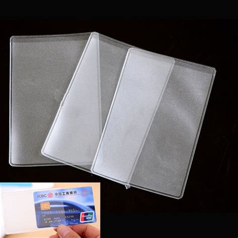 10pcs Plastic Soft Identity Card Credit Card Cover Sleeves Transparent