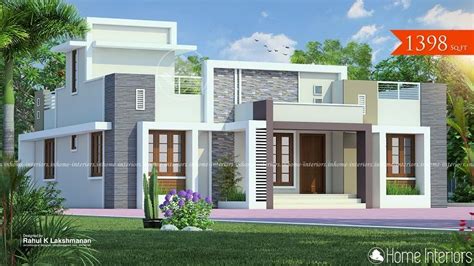 1398 Square Feet Single Floor Contemporary Home Design In 2021 Kerala