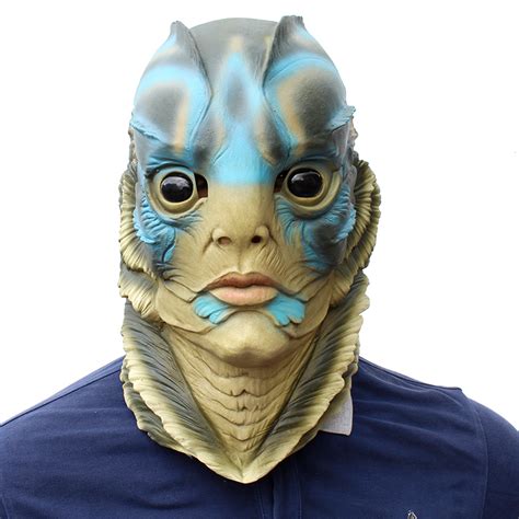 At a top secret research facility in the 1960s, a lonely janitor forms a unique relationship with an amphibious creature that is being held in captivity. The Shape of Water Headgear Cosplay Fish Face Masks for ...