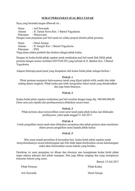 Hal ini berguna apabila terjadi suatu permasalahan tak terduga dikemudian hari, maka untuk lebih jelasnya tentang hal tersebut, silahkan simak contoh surat jual beli tanah di bawah ini. 5 Contoh Surat Jual Beli Tanah Terbaru Lengkap Suratku