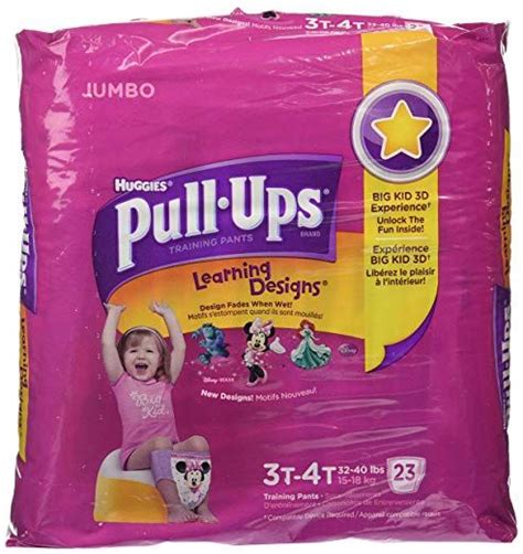 Huggies Pull Ups Learning Designs Training Pants Girls 3t 4t 23 Ct