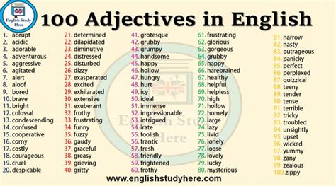 Alphabetize words, text, lists, and similar information. 100 Adjectives in English | English adjectives, Adjectives ...