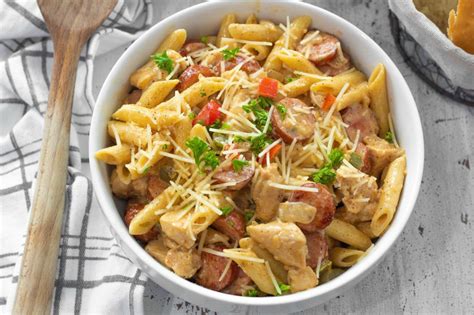 Stir in garlic and cook for about 2 minutes. Cajun Chicken and Sausage Pasta | Recipe | Sausage pasta ...