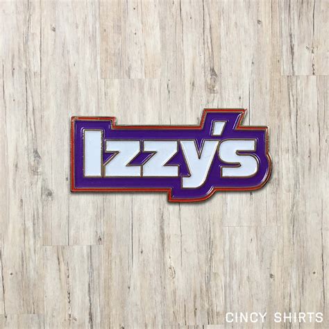 Izzys Script Logo Enamel Pin Cincy Shirts
