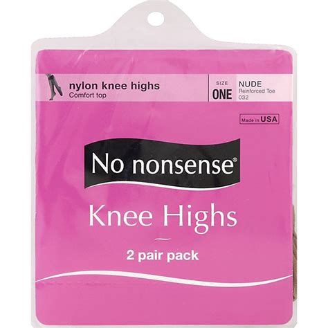 no nonsense® 2 pack reinforced toe nylon knee high socks in nude bed bath and beyond