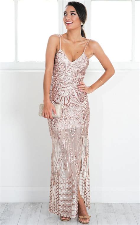 Showpo Be My Lover Dress In Rose Gold Sequin Lover Dress New Years
