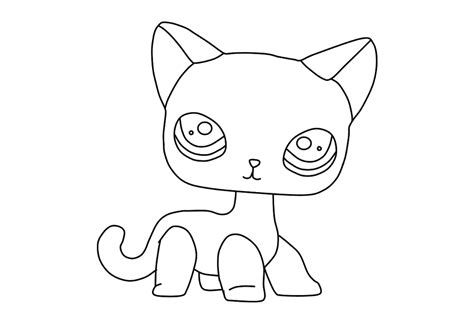 Lps Shorthair Cat Coloring Pages - Lps Cats Coloring Pages