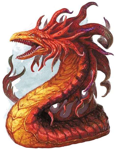 Fire Snake 5e Dungeons And Dragons Dandd 5 Fire Snake Snake Monster
