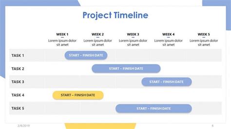 Project Timeline Free Powerpoint Template