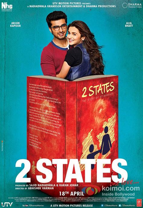 2 States Brand New Poster Alia Arjun Pose Alongside Chetan Bhagats