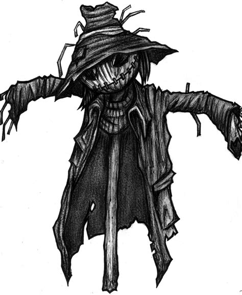 You can casually place this prop on your front porch chair or keep it standing in your lawn. Scarecrow Original Sketch by aranaea on DeviantArt