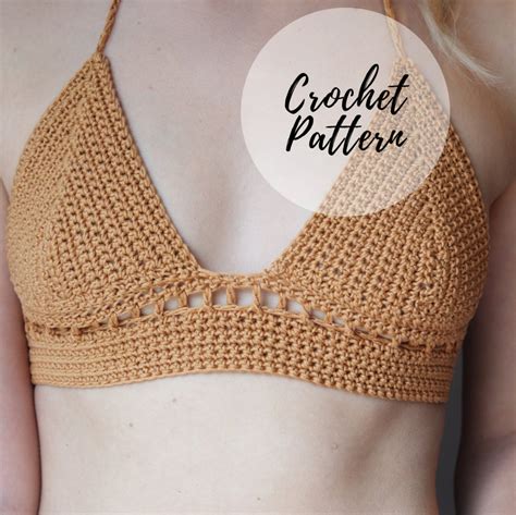 beginner bralette x crochet pattern etsy in 2021 crochet top pattern crochet top crochet