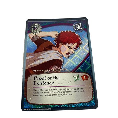 Proof Of The Existence Naruto Ccg Tcg Mission Wind Gaara Promo Pr16