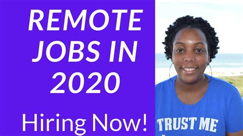 Remote Work at Home Jobs Hiring Now in 2020 - YouTube