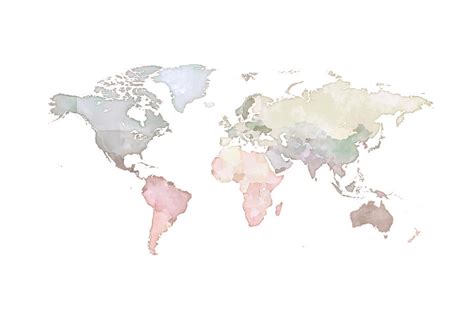 Pastel World Map Digital Art By Artur Szafranski