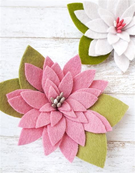 Diy Felt Flower Hair Clips With Free Pattern The Yellow Birdhouse