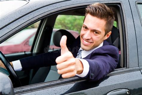 Guy Driving His Car Stock Image Image Of Renting Motor 34199513