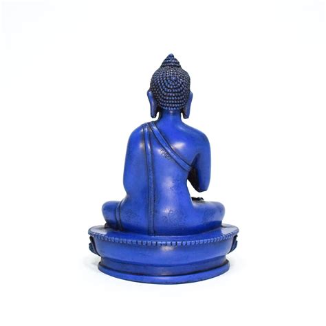Blue Meditating Buddha Statue For Home Decor Buddha Ts Etsy Uk