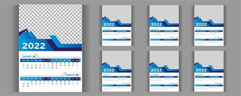 Wall Calendar Template For New Year 2022 Corporate Business Modern