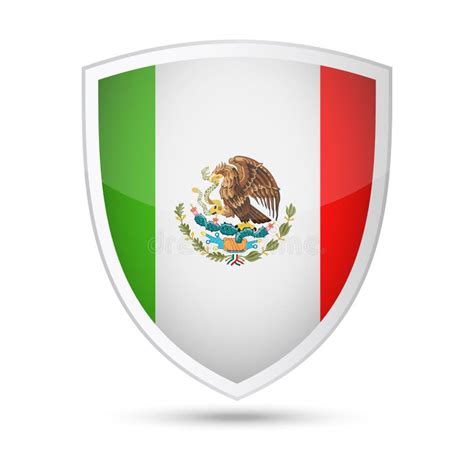 Icono Del Escudo Del Vector De La Bandera De M Xico Stock De