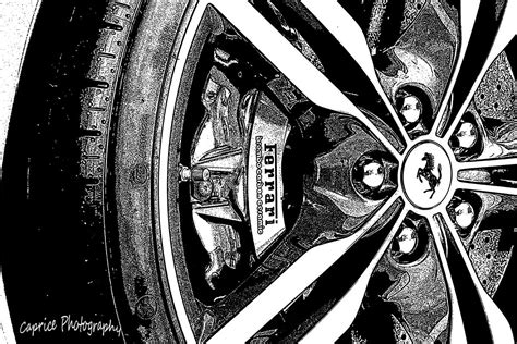 Ferrari Wheel Graphic Art Drawn Ferrari Graphic Graphic Art