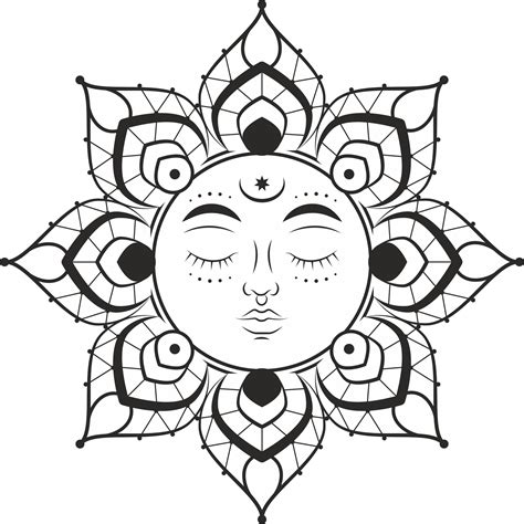 Mandala Sun Eps Free Vector Download