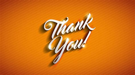 Thank You In Orange Background HD Inspirational Wallpapers | HD 