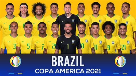 Jun 18, 2021, 2:11:19 am. Brazil Squad Copa America 2021 - YouTube