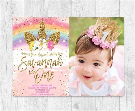 Unicorn Invitation Invitation Unicorn Birthday Invitation Unicorn