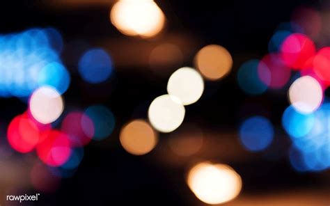 Blurred Bokeh Lights Night Time Wallpaper Free Image By