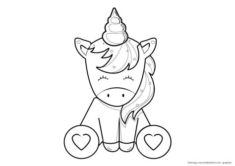 Coloriage fille kawaii et dessin gratuit a imprimer dessine les. Imprimer Coloriage Licorne Kawaii | danieguto.net