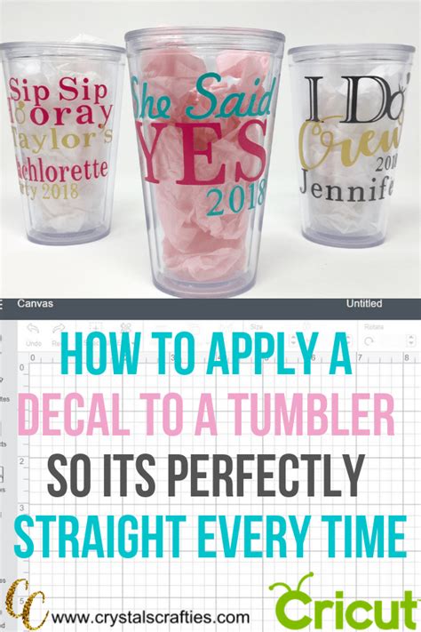 Check spelling or type a new query. How to Apply a Decal to a Tumbler | Cricut projects vinyl ...