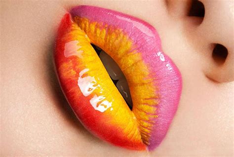 Rainbow Lips Hd Desktop Wallpaper Widescreen High Definition