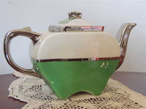 Vintage Fraunfelter China Teapot Art Deco Teapot By MadameMarcie