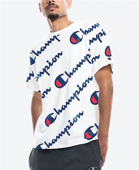 Champion Cotton Heritage All Over Print T Shirt In White For Men Lyst