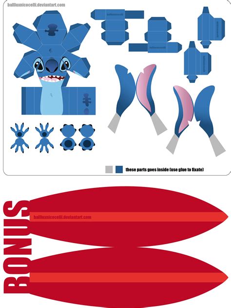 Disney Stitch Lilo Et Stitch 3d Paper Crafts Paper Toys Diy Paper