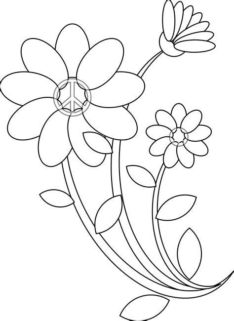 Free Line Drawing Of A Flower Download Free Line Drawing Of A Flower Png Images Free Cliparts