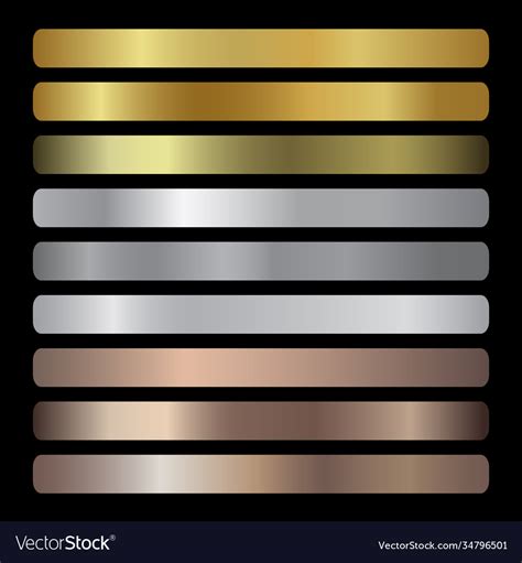 Gradients Collection Gold Golden Gold Royalty Free Vector