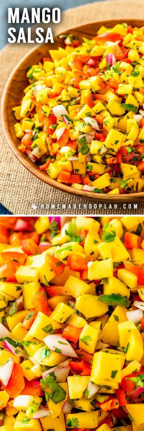 This salsa is perfectly balanced; Mango Salsa! Classic and refreshing mango salsa made with ...