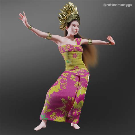 Artstation Traditional Dance From Bali Indonesia
