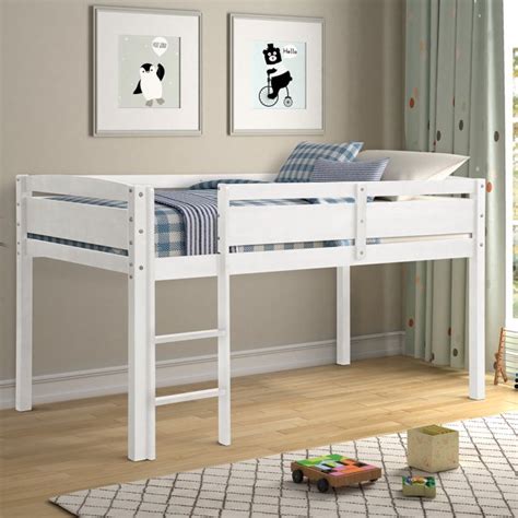 When space is limited, the santa fe twin over twin low bunk bed offers a great solution. SEVENTH Kids Loft Twin Bed, Wood Low Loft Beds for Child, Wood Twin Low Loft Bunk Kids Bed ...