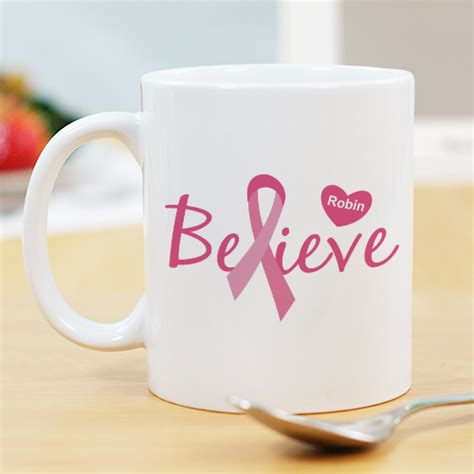 Custom Printed Breast Cancer Awareness Coffee Mug Believe Coffee Mug