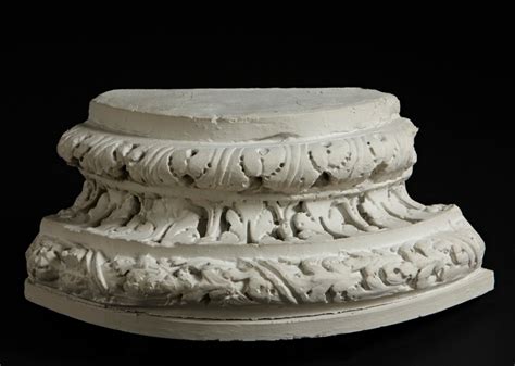 Cast Of Column Base Decorated With Deeply Drilled Leaves Works Of Art